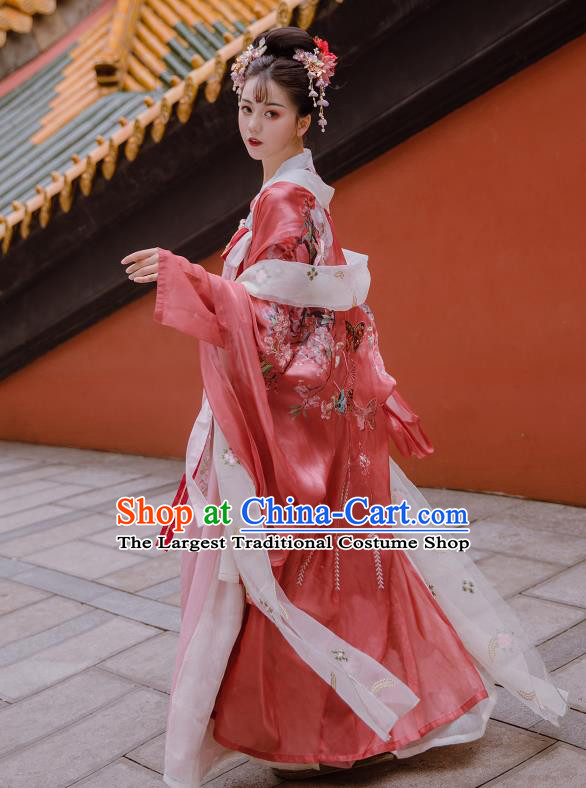 China Song Dynasty Princess Historical Clothing Traditional Ancient Palace Lady Hanfu Dress Garments