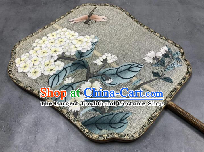 China Classical Kesi Fans Traditional Hanfu Silk Fan Suzhou Embroidered Fan Handmade Double Side Palace Fan