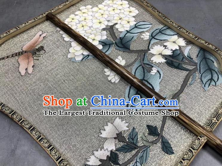 China Classical Kesi Fans Traditional Hanfu Silk Fan Suzhou Embroidered Fan Handmade Double Side Palace Fan