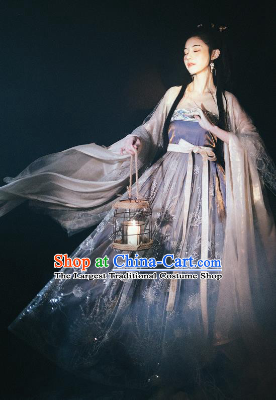 China Tang Dynasty Historical Clothing Traditional Ancient Palace Princess Hanfu Dress Garments for Women