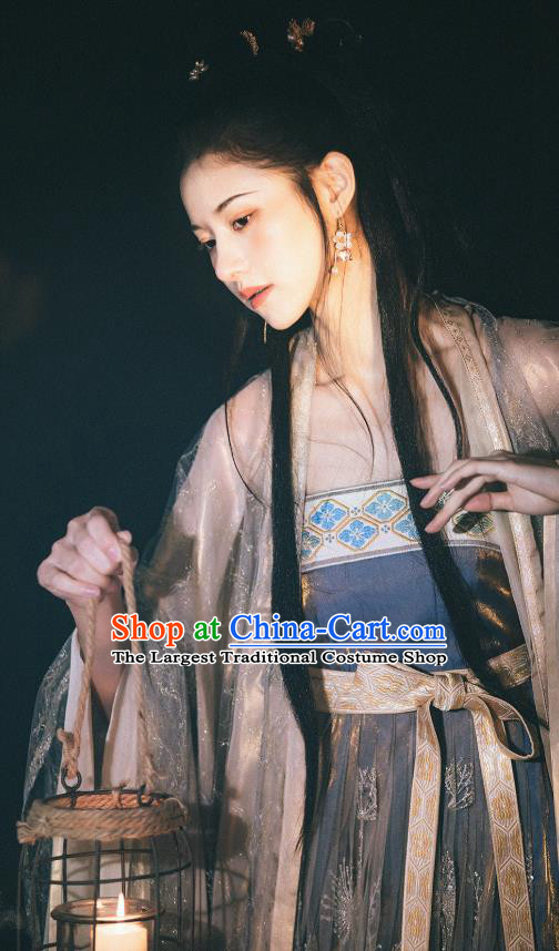 China Tang Dynasty Historical Clothing Traditional Ancient Palace Princess Hanfu Dress Garments for Women