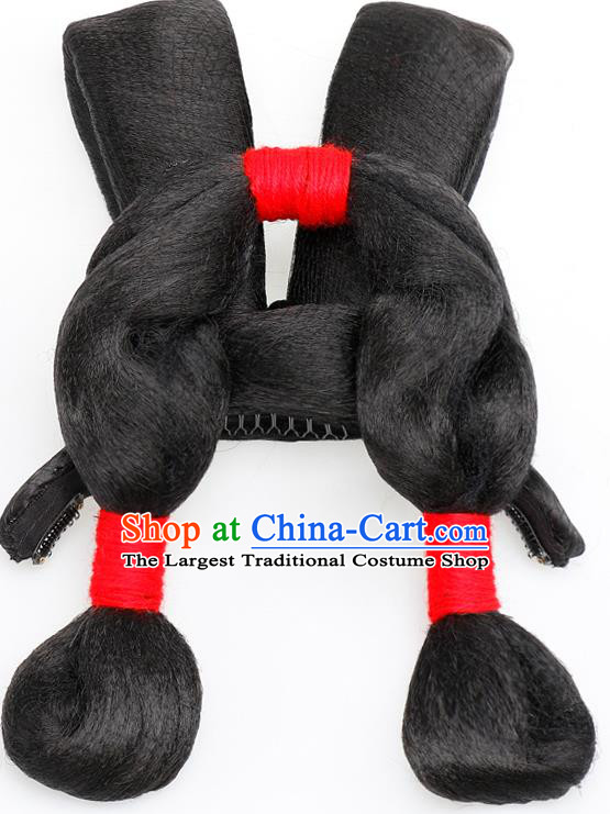 Chinese Tang Dynasty Palace Lady Wigs Ancient Court Maid Hair Chignon Classical Dance Headdress