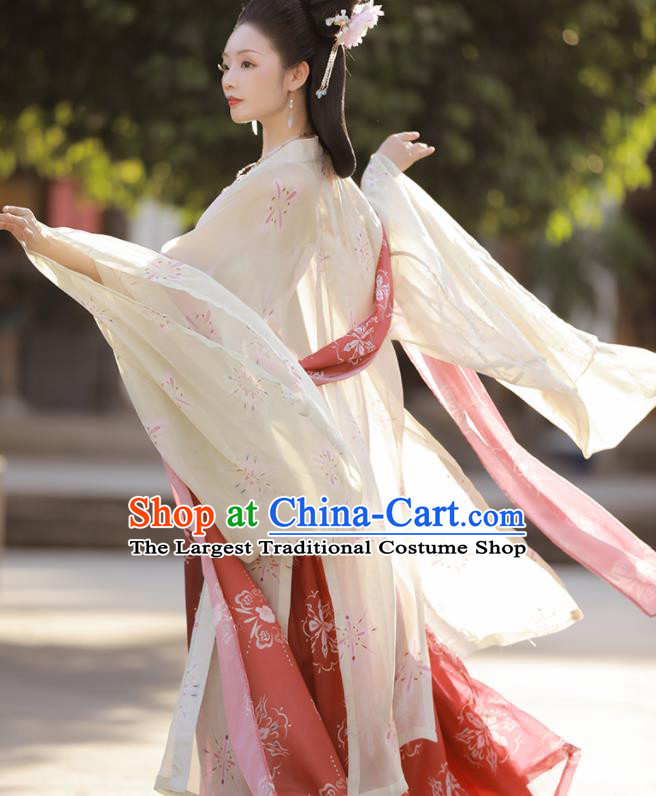 China Ancient Palace Woman Hanfu Dress Garments Traditional Tang Dynasty Imperial Consort Historical Clothing Complete Set