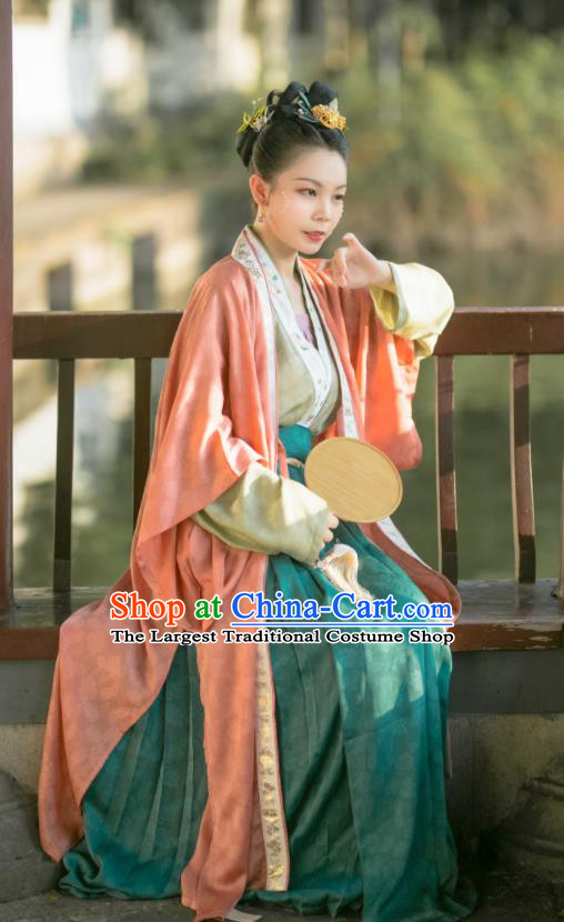 China Song Dynasty Noble Countess Garment Costumes Ancient Imperial Madame Hanfu Dress Traditional Historical Clothing Full Set