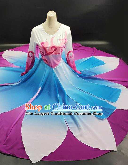 Top Chinese Woman Umbrella Dance Garment Costume Traditional Stage Performance Clothing Classical Fan Dance Dress