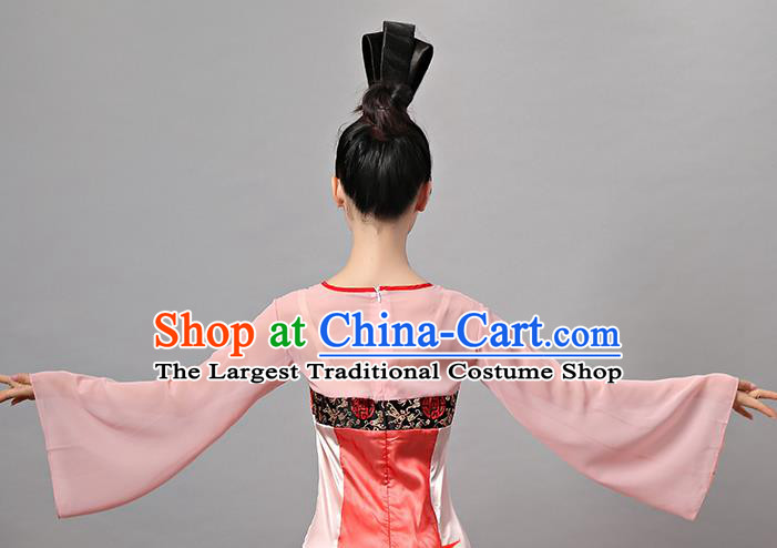 Top Chinese Classical Hanfu Dance Pink Dress Woman Court Dance Garment Costume Traditional Stage Performance Clothing