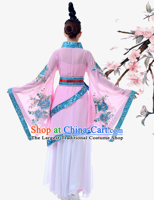 Top Chinese Traditional Court Dance Pink Hanfu Dress Classical Dance Performance Clothing Woman Solo Dance Garment Costume