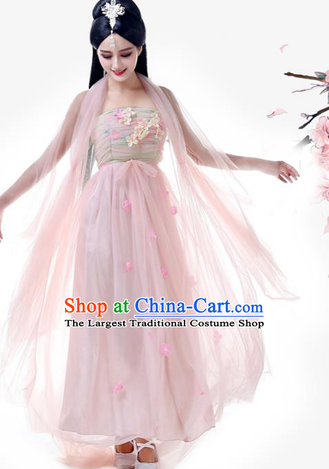 Top Chinese Classical Fairy Performance Clothing Woman Classical Dance Garment Costume Traditional Court Dance Pink Dress Outfits