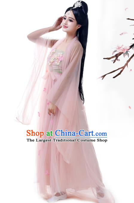 Top Chinese Classical Fairy Performance Clothing Woman Classical Dance Garment Costume Traditional Court Dance Pink Dress Outfits