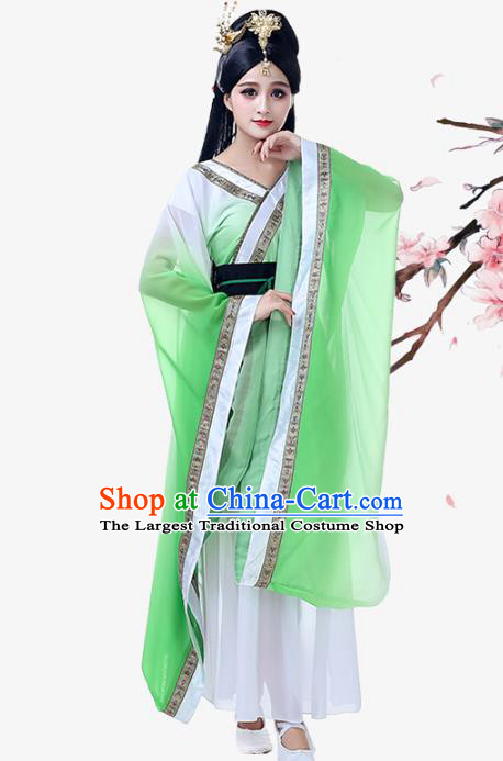 Top Chinese Traditional Court Dance Green Dress Outfits Classical Fairy Performance Clothing Woman Classical Dance Garment Costume