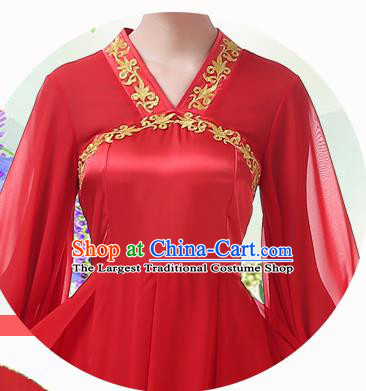 Top Chinese Traditional Fairy Dance Red Hanfu Dress Outfits Woman Stage Performance Clothing Classical Dance Garment Costume
