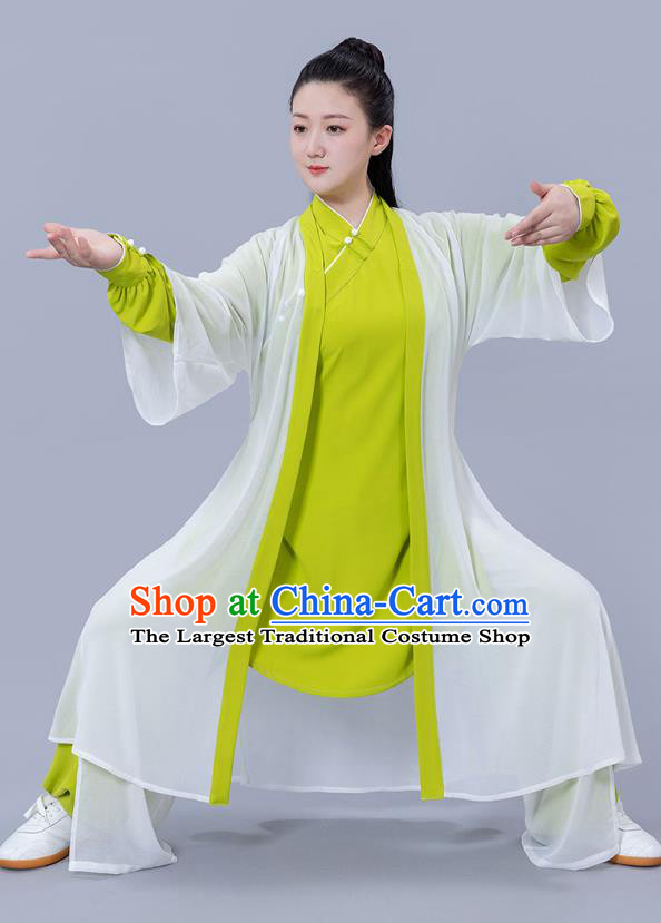 Chinese Martial Arts Three Pieces Outfits Tai Chi Performance Clothing Woman Tai Ji Training Garments