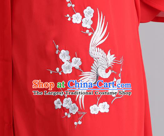 Chinese Tai Chi Performance Clothing Martial Arts Kung Fu Competition Garments Tai Ji Embroidered Red Three Pieces Outfits