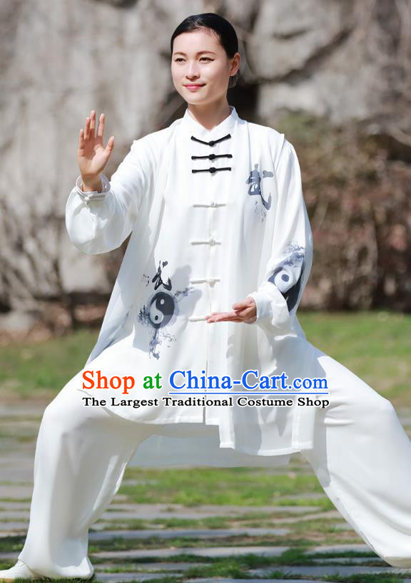 Chinese Tai Ji Chuan Three Piece Outfits Tai Chi Performance Clothing Martial Arts Kungfu Competition Garments