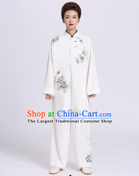 Chinese Kung Fu Competition Suits Clothing Martial Arts Outfits Tai Chi Performance Ink Painting Garment Costume