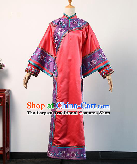 China Ancient Court Female Clothing Traditional Qing Dynasty Imperial Consort Garment Drama Empresses in the Palace Shen Meizhuang Red Dress