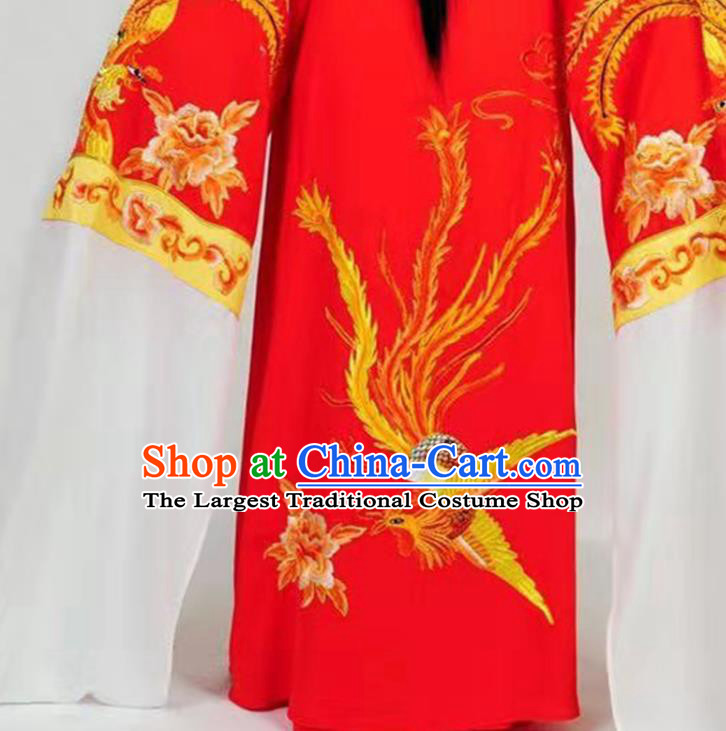 Chinese Shaoxing Opera Empress Garment Beijing Opera Hua Tan Clothing Traditional Peking Opera Actress Red Dress