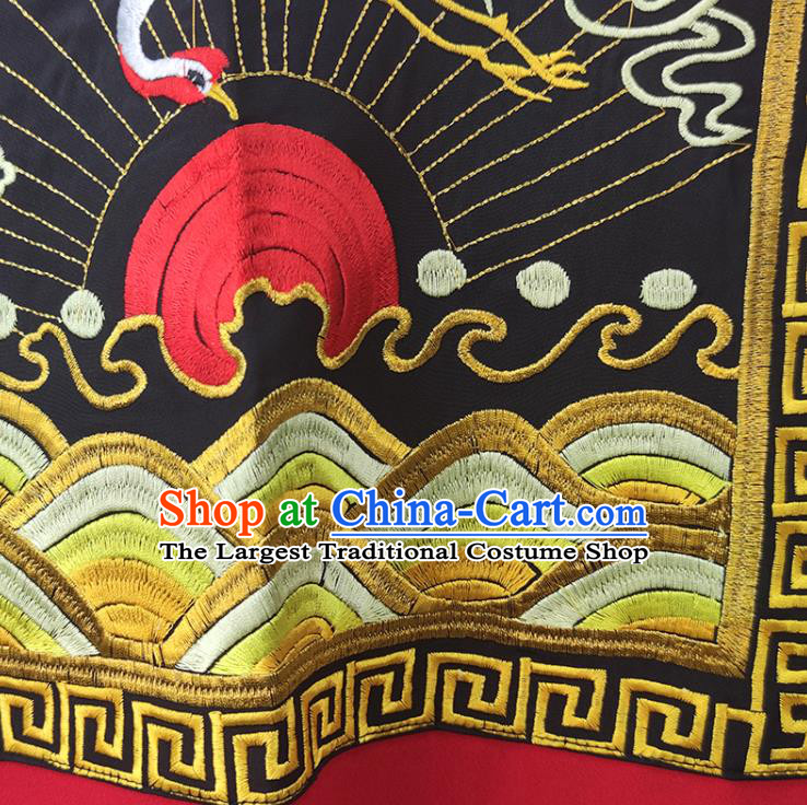 China Shaoxing Opera Red Priest Frock Clothing Peking Opera Taoist Robe Traditional Beijing Opera Embroidered Garment