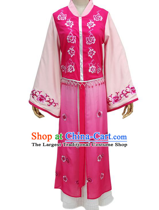 Chinese Beijing Opera Hua Tan Clothing Traditional Peking Opera Diva Rosy Dress Shaoxing Opera Princess Garment