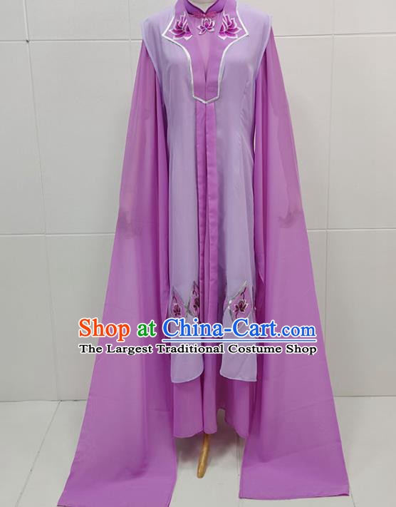 Traditional Chinese Beijing Opera Actress Clothing Peking Opera Young Lady Purple Dress Garments