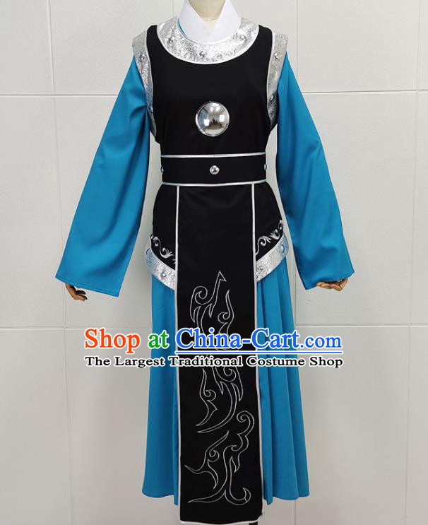 China Peking Opera Wusheng General Garments Traditional Beijing Opera Swordsman Clothing and Helmet