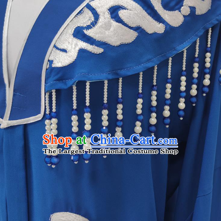 Chinese Beijing Opera Empress Water Sleeve Clothing Traditional Peking Opera Hua Tan Royalblue Dress Garments