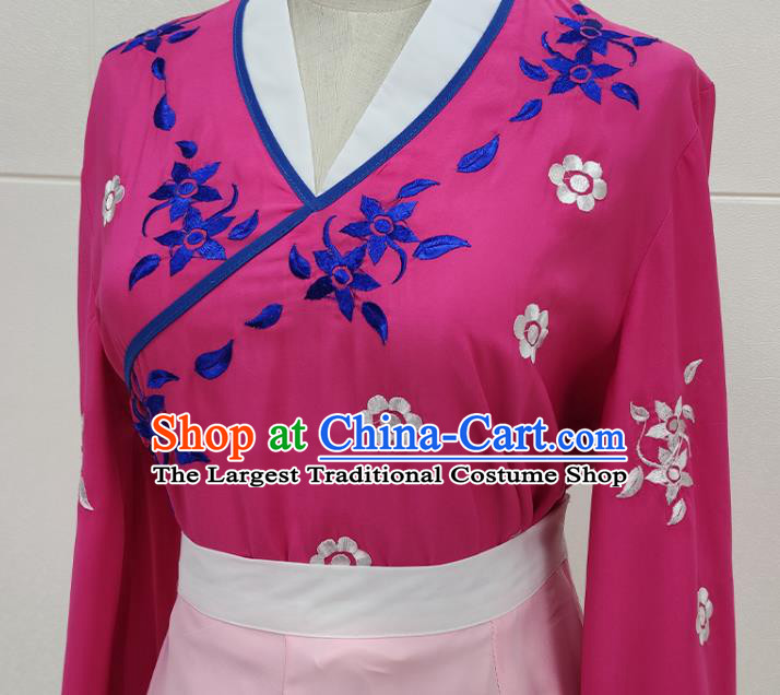 Chinese Beijing Opera Village Girl Clothing Traditional Shaoxing Opera Li Fengjie Dress Garments