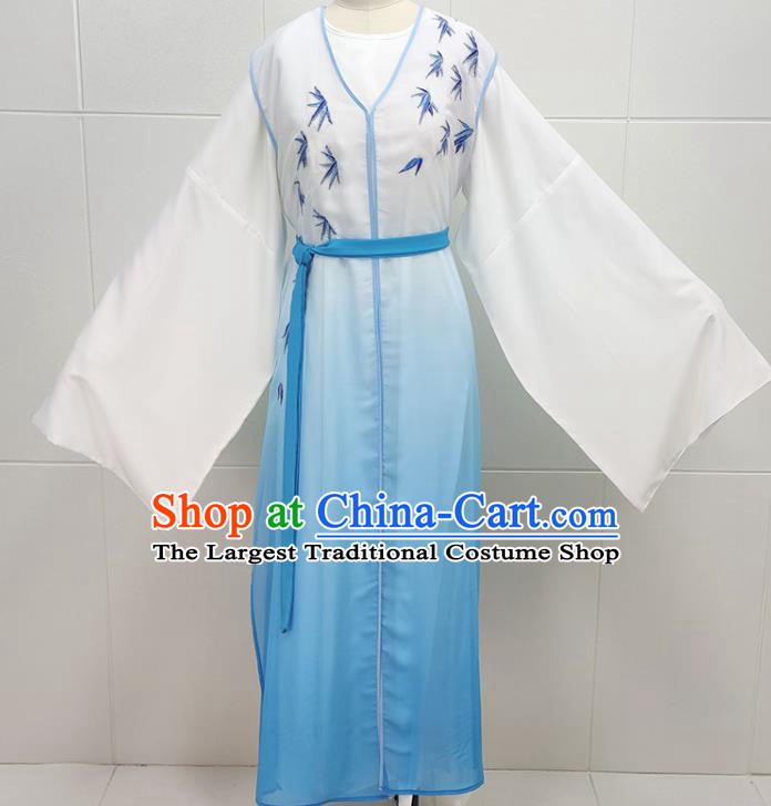 China Peking Opera Noble Childe Li Menglong Garments Traditional Shaoxing Opera Young Male Scholar Clothing