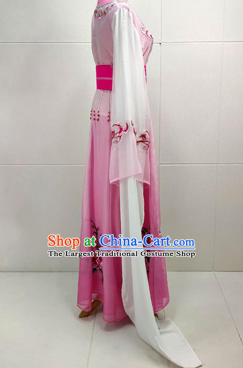 Chinese Beijing Opera Fairy Clothing Traditional Shaoxing Opera Young Beauty Pink Dress Garments