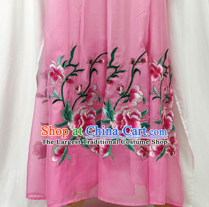 Chinese Beijing Opera Fairy Clothing Traditional Shaoxing Opera Young Beauty Pink Dress Garments