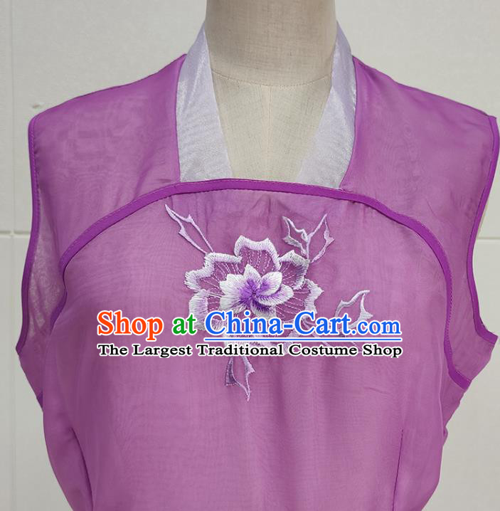 Chinese Traditional Shaoxing Opera Princess Garment Beijing Opera Actress Clothing Peking Opera Hua Tan Lilac Dress