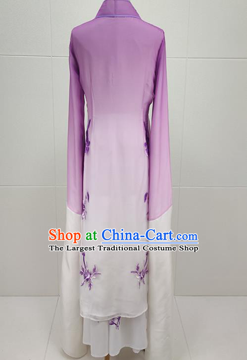 Chinese Traditional Shaoxing Opera Princess Garment Beijing Opera Actress Clothing Peking Opera Hua Tan Lilac Dress