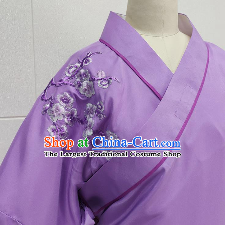 China Peking Opera Scholar Purple Robe Garments Traditional Shaoxing Opera Xiaosheng Clothing and Headwear