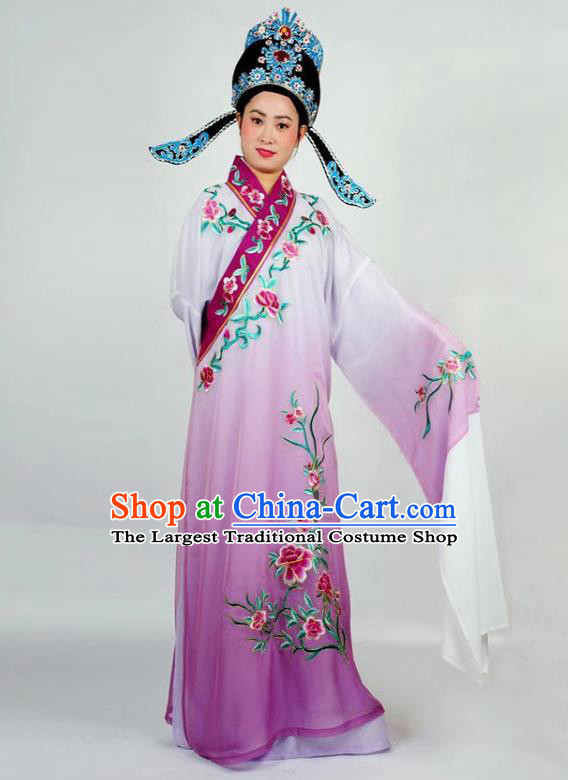 China Shaoxing Opera Scholar Clothing Traditional Peking Opera Xiaosheng Purple Robe Beijing Opera Niche Garment