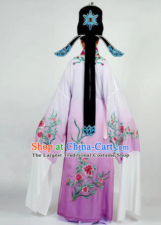 China Shaoxing Opera Scholar Clothing Traditional Peking Opera Xiaosheng Purple Robe Beijing Opera Niche Garment
