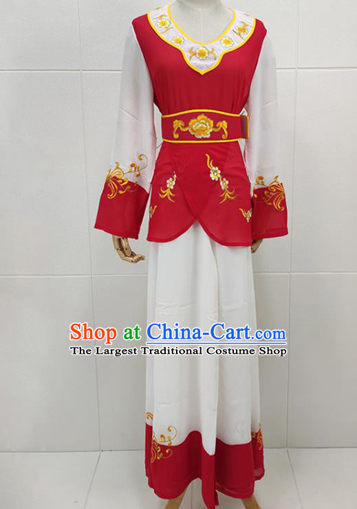 Chinese Beijing Opera Xiaodan Clothing Peking Opera Young Lady Dress Traditional Shaoxing Opera Servant Girl Garment