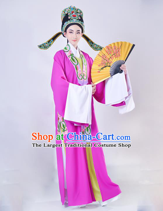 China Beijing Opera Niche Garment Shaoxing Opera Scholar Clothing Traditional Peking Opera Young Male Purple Cape