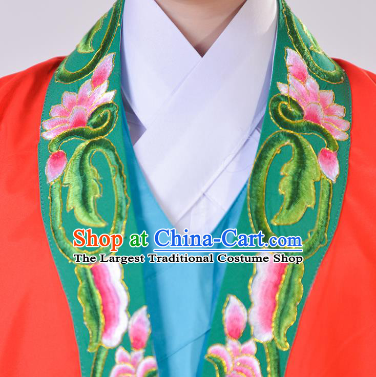 China Shaoxing Opera Scholar Clothing Traditional Peking Opera Xiaosheng Red Cape Beijing Opera Niche Garment