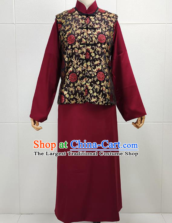China Peking Opera Qing Dynasty Childe Garments Traditional Shaoxing Opera Young Male Clothing and Headwear