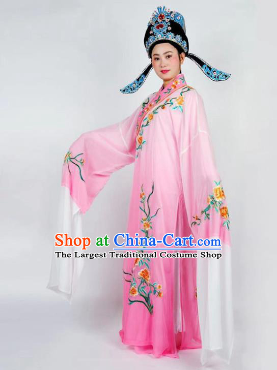 China Traditional Shaoxing Opera Scholar Clothing Peking Opera Xiaosheng Rosy Robe Garment