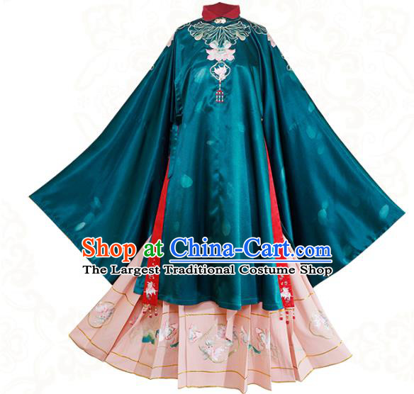 China Ancient Patrician Lady Hanfu Dress Garments Traditional Ming Dynasty Royal Princess Clothing