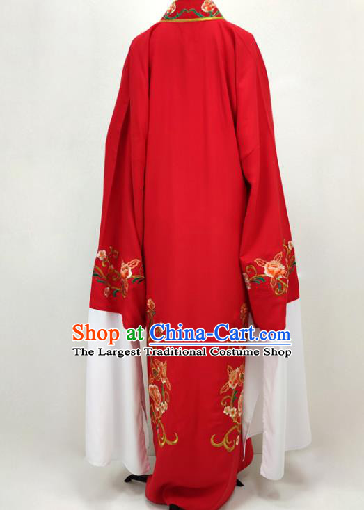 China Traditional Beijing Opera Niche Red Cape Shaoxing Opera Scholar Clothing Peking Opera Xiaosheng Garment Costume