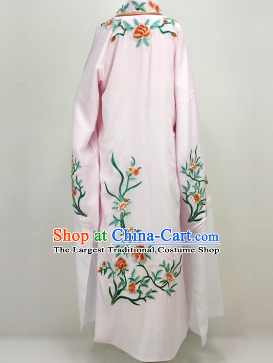 China Peking Opera Garment Costume Traditional Beijing Opera Young Man Pink Robe Shaoxing Opera Scholar Clothing
