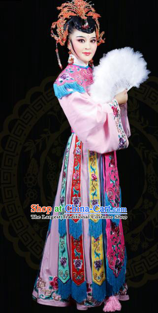 Chinese Beijing Opera Court Beauty Garment Shaoxing Opera Princess Clothing Traditional Peking Opera Hua Tan Pink Dress
