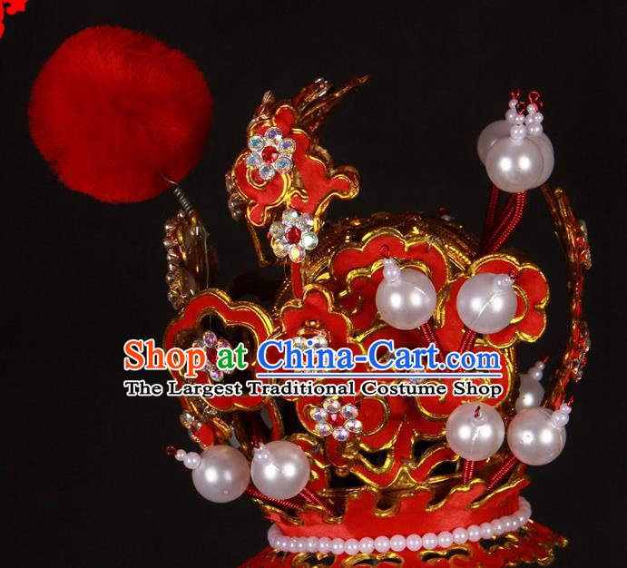 China Beijing Opera Xiaosheng Hair Accessories Shaoxing Opera Childe Jia Baoyu Hair Crown Traditional Peking Opera Monkey King Headdress