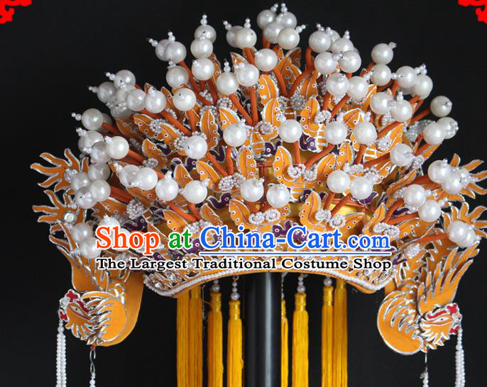 China Shaoxing Opera Empress Hat Traditional Peking Opera Hua Tan Headdress Beijing Opera Phoenix Coronet