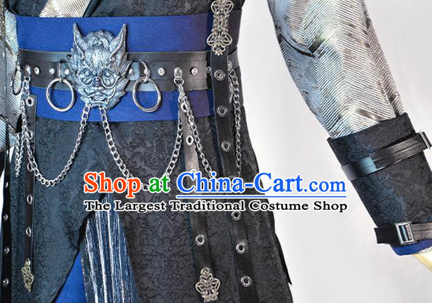 Chinese Ancient Chivalrous Knight Hanfu Clothing Drama Cosplay Swordsman Garment Costumes