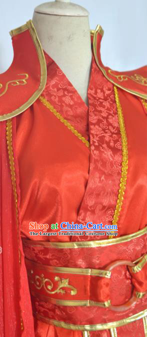 Chinese Ancient Nobility Childe Wedding Hanfu Clothing Drama Cosplay Jin Dynasty Crown Prince Shen An Red Garment Costumes