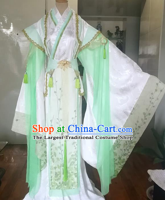 Chinese Ancient Prince Hanfu Clothing Drama Cosplay Jin Dynasty Nobility Childe Wide Sleeve Garment Costumes