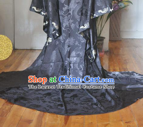 Chinese Ancient Monarch Black Hanfu Clothing Drama Cosplay King Apparels Qin Dynasty Emperor Garment Costumes